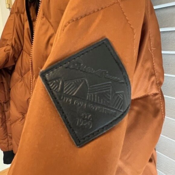 Eddie Bauer Women's rust(rare)/Black trim Puffer Jacket Size-M - Picture 2 of 5